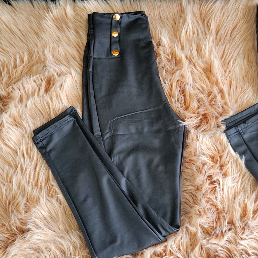 Black Pu Leather Stretch Material